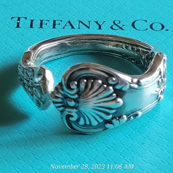 1880 Tiffany & Company English King Pattern Spoon Ring in Sterling Silver #15 - Picture 6 of 15